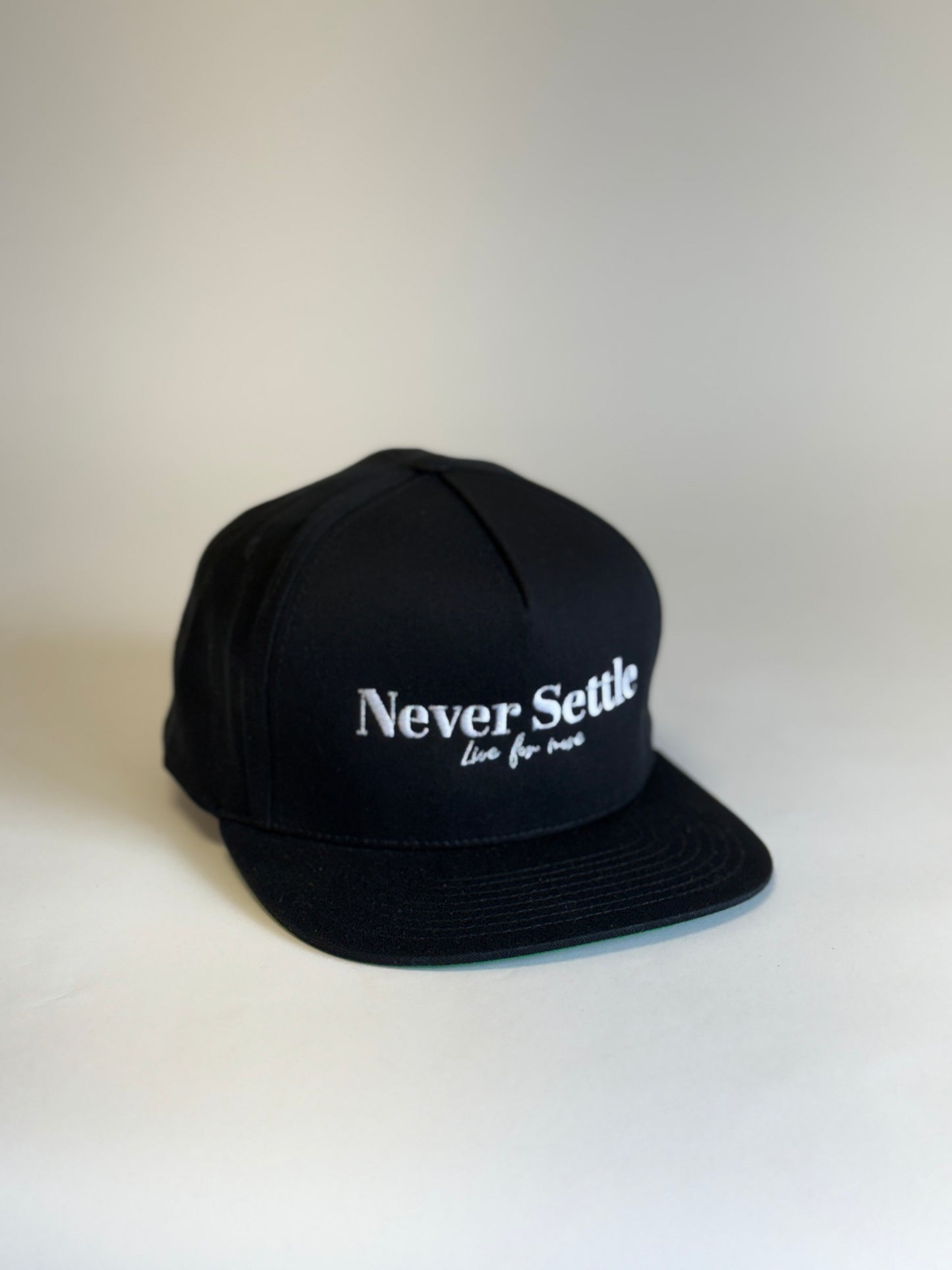 Never Settle SnapBack - Black