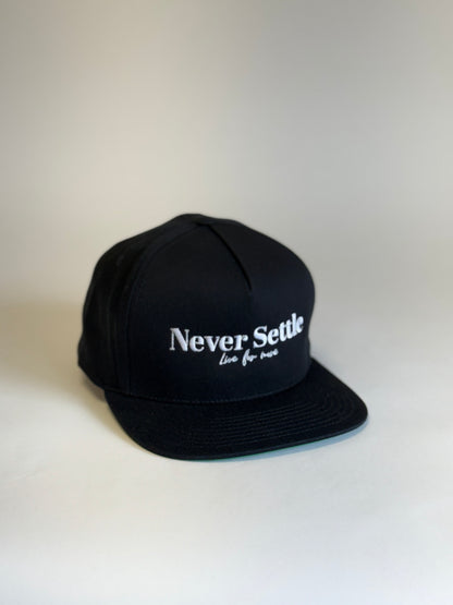 Never Settle SnapBack - Black