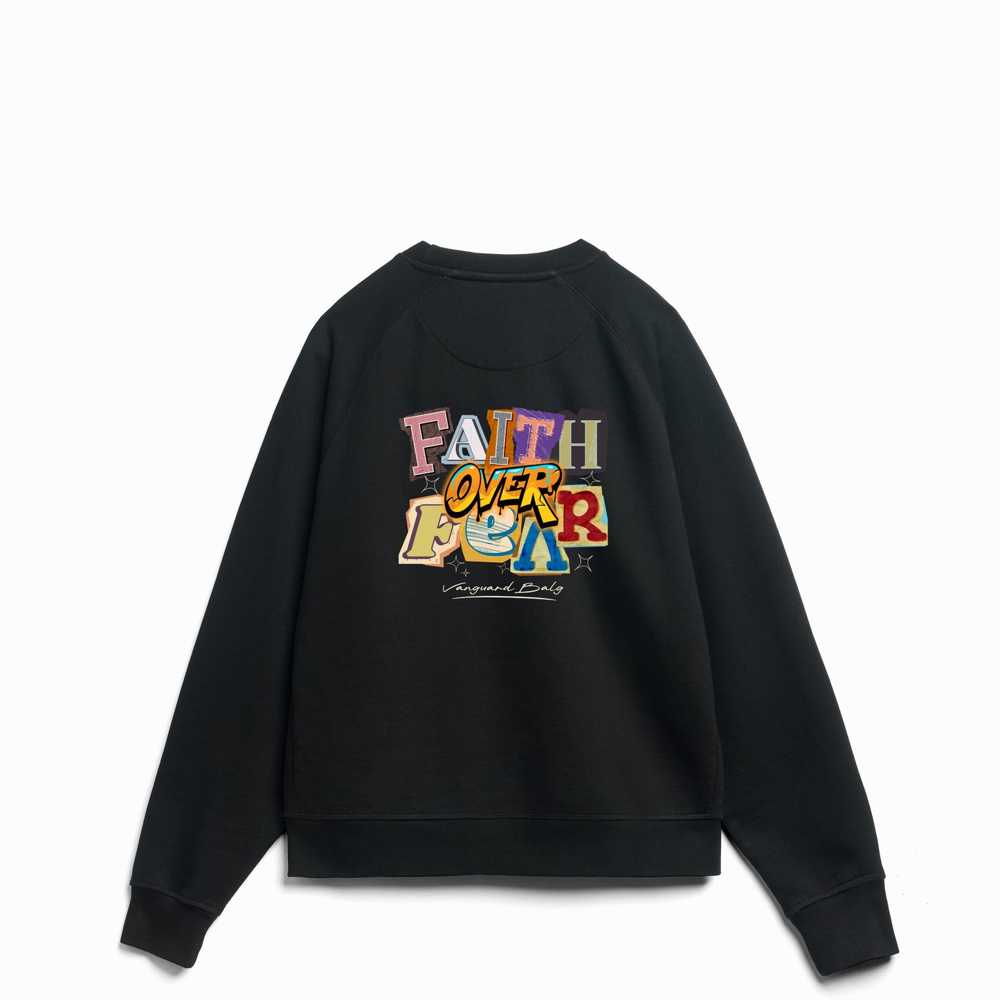 VB Faith Over Fear Crewneck - Black (Ultra Heavyweight)