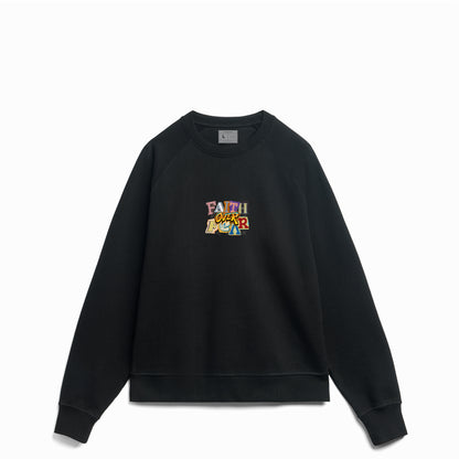 VB Faith Over Fear Crewneck - Black (Ultra Heavyweight)